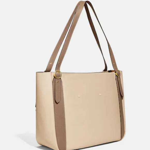 Coach Alana Pebbled Leather Colorblock Tote Bag - Picture 5 of 13